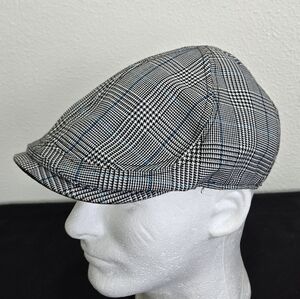 Signatures Genuine Quality Golf, Newsboy, Cap, Cabbie, Hat Black & White EUC